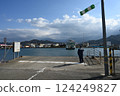 Ferry terminal in Oshima, Imabari City, Ehime Prefecture, Seto Inland Sea, Shikoku, Japan. Murakami Navy, Noshima Murakami family of Murakami pirates 124249827