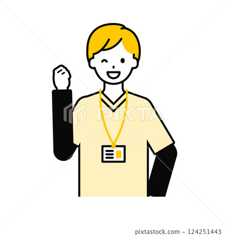 Upper body pose_simple caregiver male 05 124251443