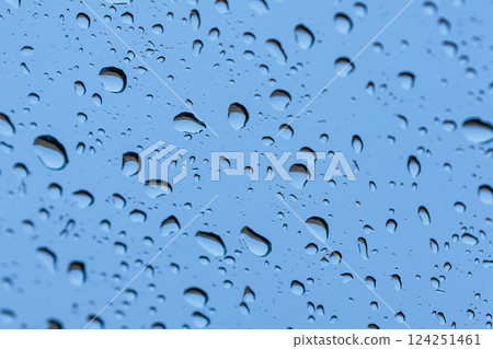 rain drops on the window 124251461