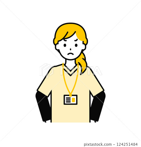 Upper body pose_simple caregiver woman 15 124251484