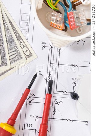 Electrical components, electric construction diagrams 124251726