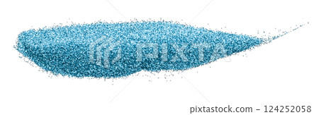 Light blue glitter powder, isolated on transparent background. Light blue glitter powder, isolated on transparent background. 124252058