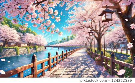 櫻花盛開，陽光明媚② 124252589