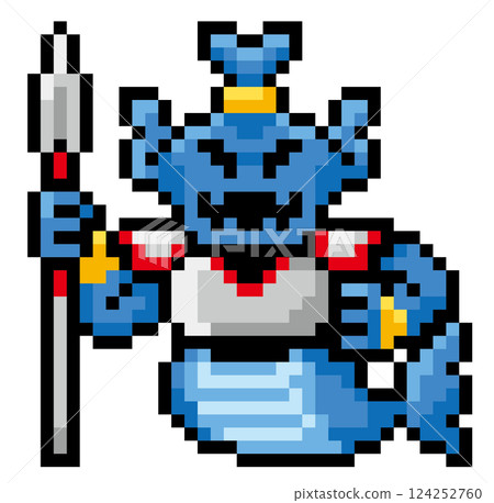 遊戲風格像素藝術：人魚 124252760