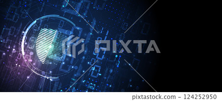 Cyber security circuit technology background 124252950