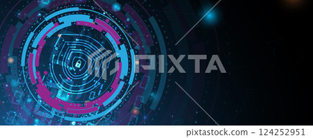 Cyber security circuit technology background 124252951