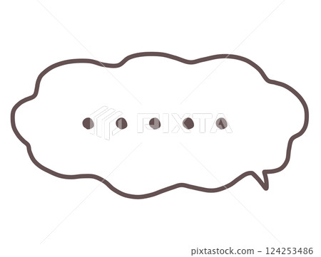 Fuzzy, silent speech bubble 2 (horizontal) 124253486