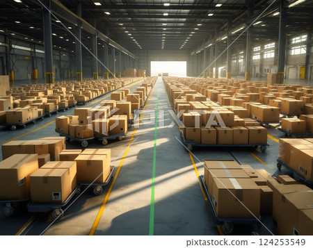物流倉庫內部圖片 124253549