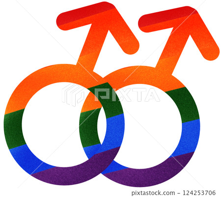 LGBTQ Gender Symbols Rainbow Icons for Diversity and Inclusion 124253706