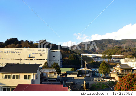 從 JR 中央禦殿場線矢賀站至松田站的火車窗所看到的風景（2022 年 12 月） 124253798