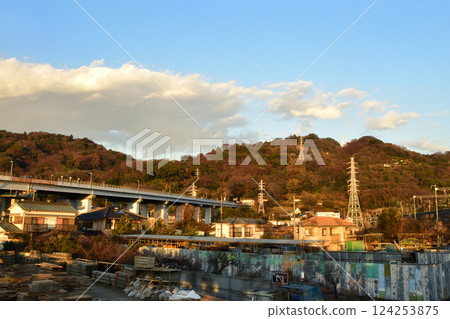 View from the train window on JR Central's Gotemba Line from Matsuda Station to Kozu Station (December 2022) 124253875
