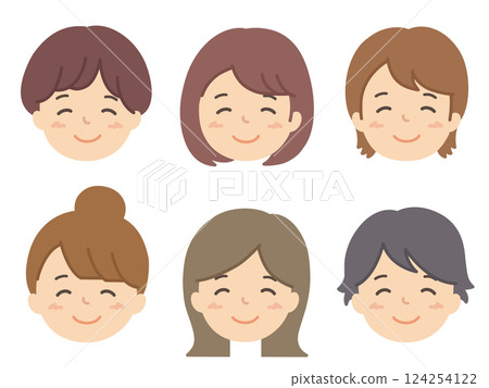 女性的臉 女性的臉 124254122