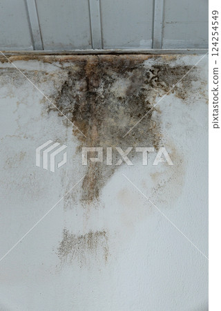 Damage ceiling from water pipelines leakage. Housing problem concept Damage ceiling from water pipelines leakage. Housing problem concept 124254549