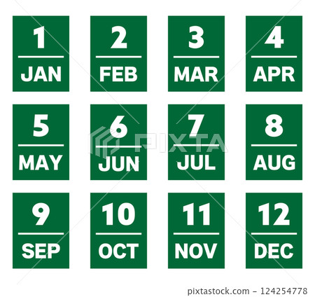 Moon Name Calendar Green Moon Name Calendar Green 124254778