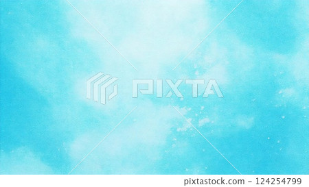 淺手繪水彩風格素材背景素材藍色淺藍色背景素材16：9尺寸AI生成素材 124254799