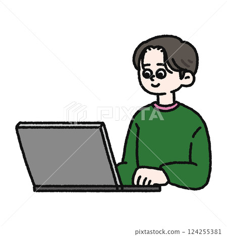 筆記型電腦人 124255381