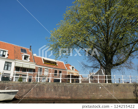 the city of Haarlem in the netherlands 124255422
