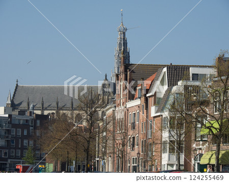 the city of Haarlem in the netherlands 124255469