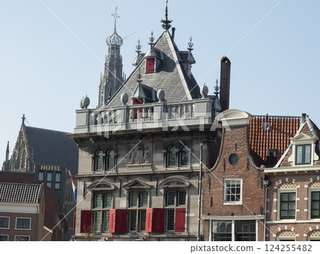 the city of Haarlem in the netherlands 124255482