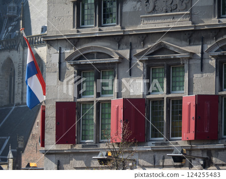 the city of Haarlem in the netherlands 124255483