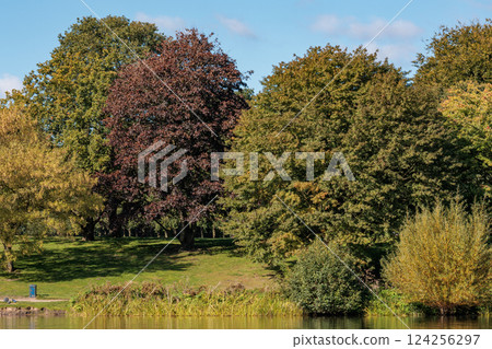 the city of Hamburg at the alster river in germany the city of Hamburg at the alster river in germany 124256297