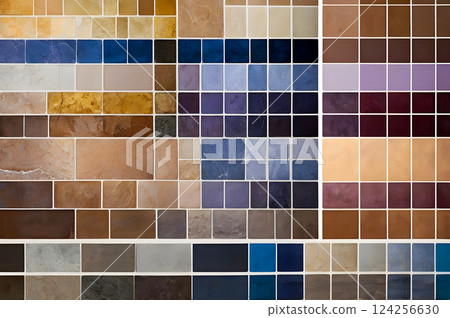 mosaic tiles with colorful mosaic tiles 124256630