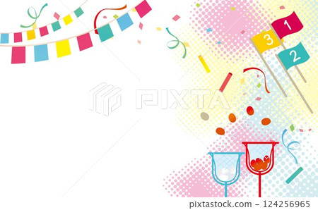 Athletic meet ball foot race background illustration Athletic meet ball foot race background illustration 124256965