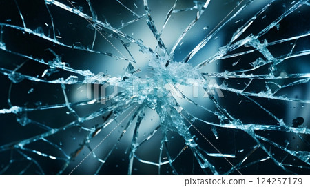 Cracked glass texture 124257179