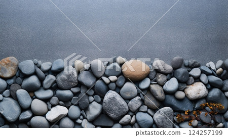 Laid stone and concrete frame 124257199