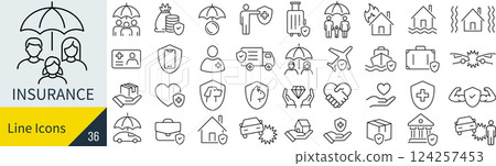 保險線圖示集 124257453