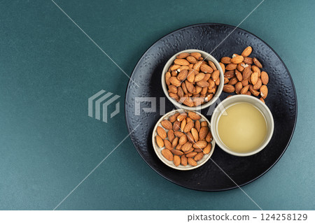 Organic natural almond oil. Organic natural almond oil. 124258129