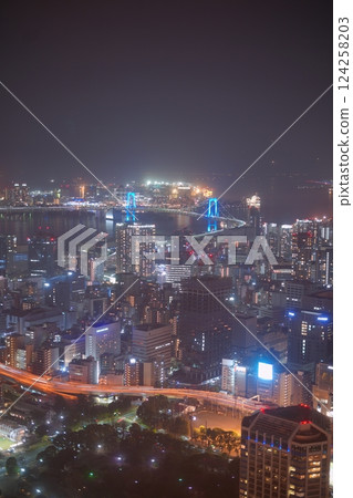 Rainbow Bridge Tokyo night view 124258203