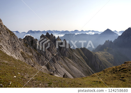 Ursprungssattel Nordlinger hut on Karwendel Hohenweg, Austria 124258680
