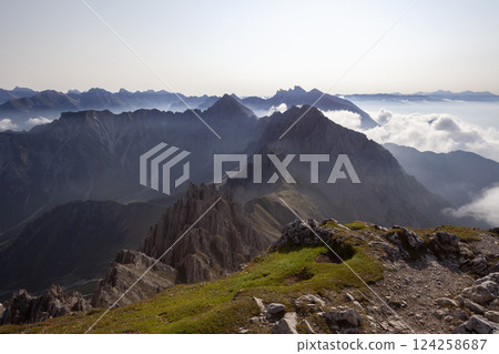 Ursprungssattel Nordlinger hut on Karwendel Hohenweg, Austria 124258687