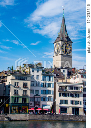 View of the Swiss countryside and clean water sources View of the Swiss countryside and clean water sources 124258846