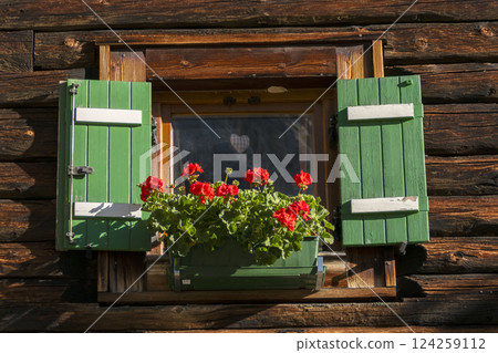 Pfeis hut, Pfeishutte at Karwendel mountains on Karwendel Hohenweg, Austria 124259112