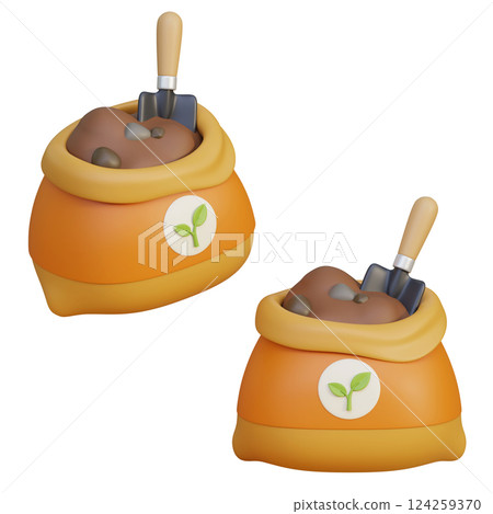 Fertilizer Soil Icon 3D Graphics 124259370
