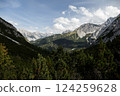 Karwendel mountains at Solsteinhaus hut on Karwendel Hohenweg, Austria 124259628