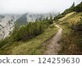 Karwendel mountains at Solsteinhaus hut on Karwendel Hohenweg, Austria 124259630