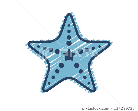 手繪海星插圖 124259723