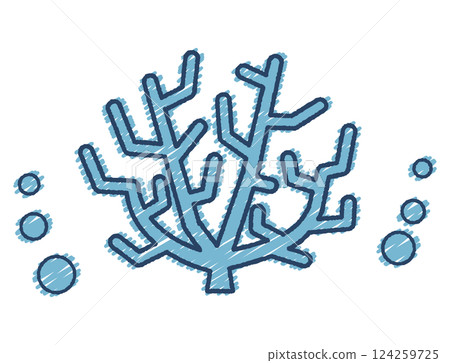 手繪珊瑚插圖 手繪珊瑚插圖 124259725