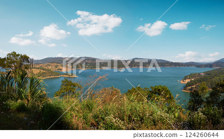 Umiam lake near Shillong city in Meghalaya, India 124260644