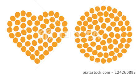 Apricots heart shape and Circle Background Textures Summer Fruits Abstract backdrop Template Set 2 Apricots heart shape and Circle Background Textures Summer Fruits Abstract backdrop Template Set 2 124260892