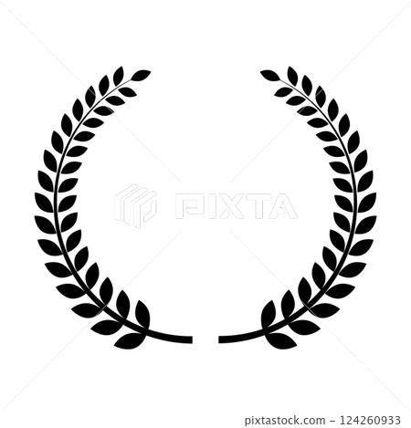 Laurel crown monochrome 124260933