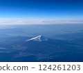 Mount Fuji seen from above, aerial photo 124261203