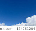 Blue sky and white clouds (with text space) 124261204