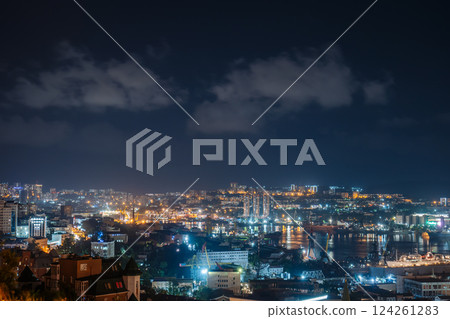 Night Vladivostok. View from the hill. Night Vladivostok. View from the hill. 124261283