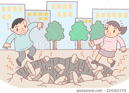 Social issues - Road collapse, underground hollowing, road infrastructure, road surface collapse Social issues - Road collapse, underground hollowing, road infrastructure, road surface collapse 124262579