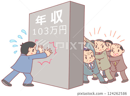 社會議題 - 103萬日圓門檻、年收入門檻、支持者、反對者、反抗立場 124262586