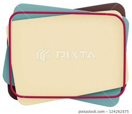 3D background material_Pop frame_Colorful 124262875